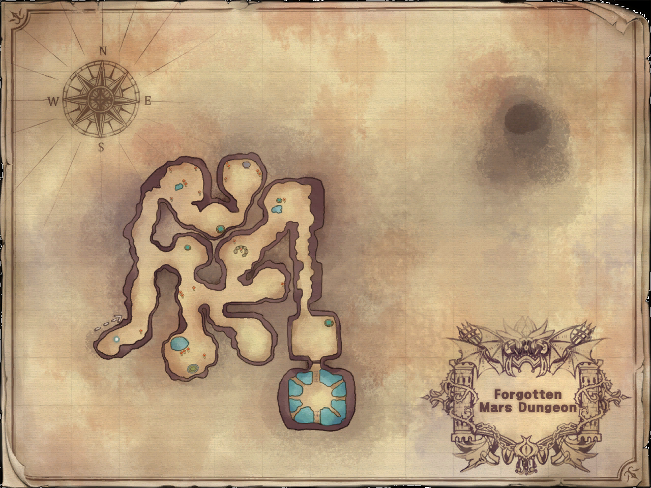Map of Forgotten Mars Dungeon