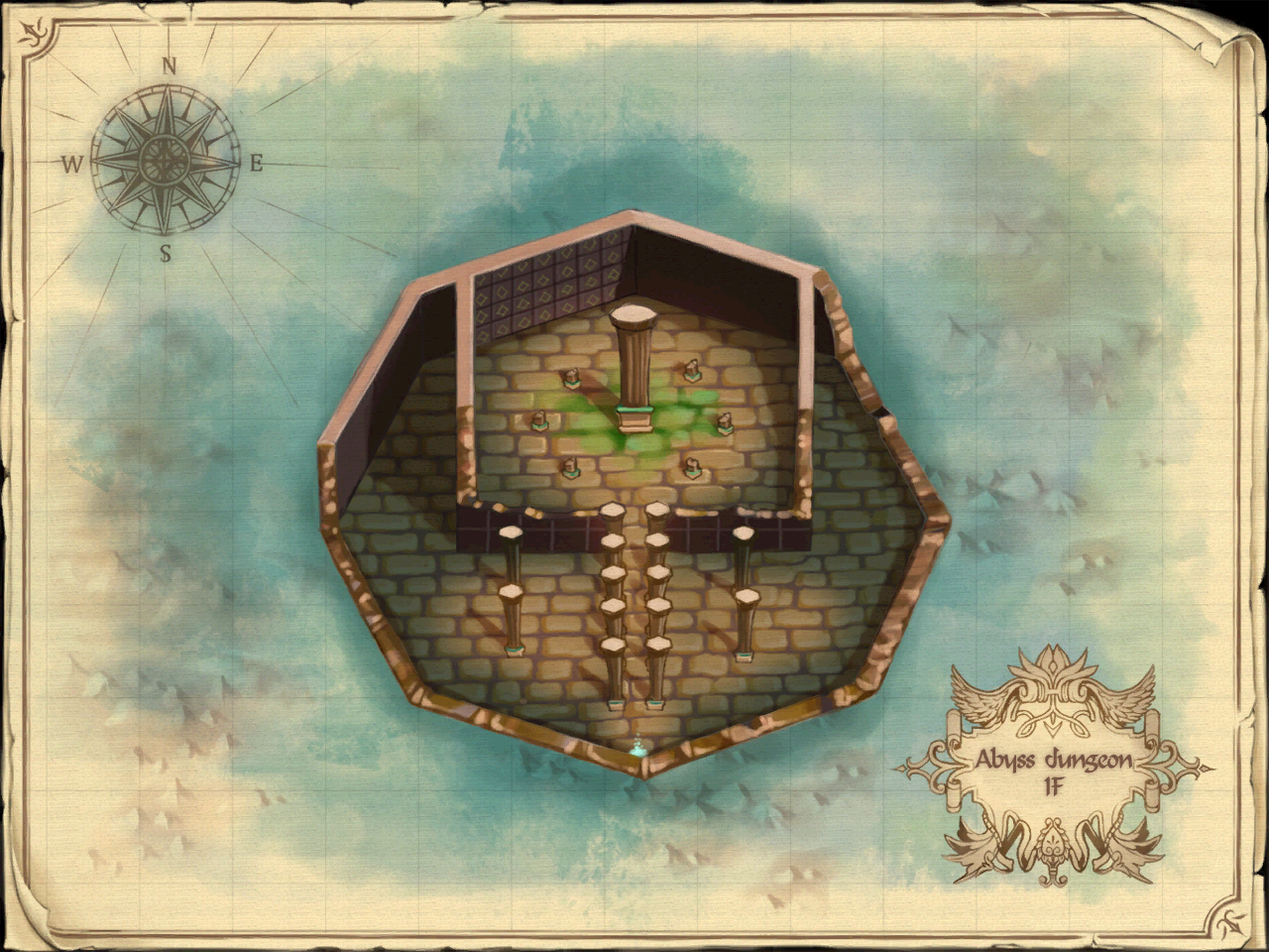 Map of Abyss dungeon 1F