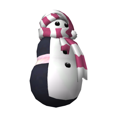 Bonhomme de neige rose de compagnie
