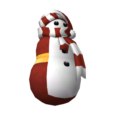 Bonhomme de neige rouge de compagnie